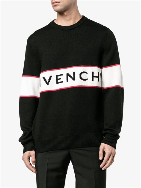 givenchy logo intarsia knitted jumper